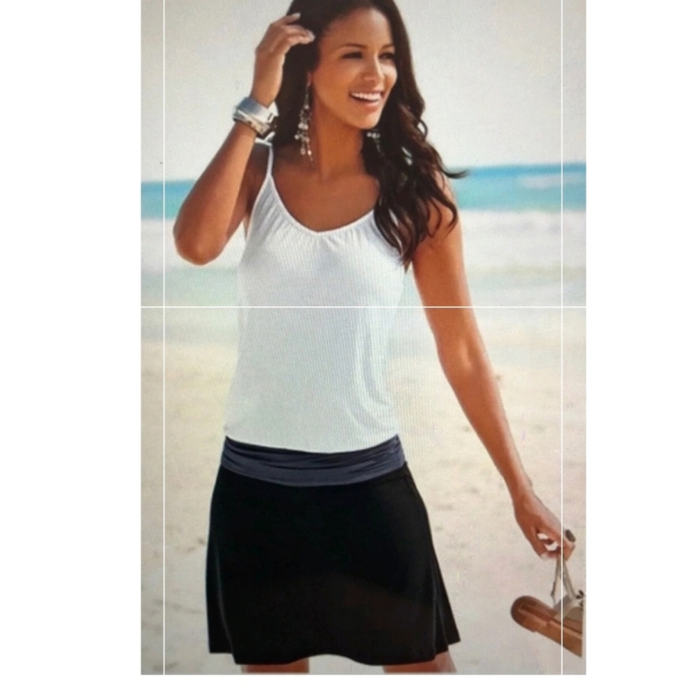 White Grey Black Adjustable Dress Sz 4 NWOT
